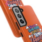 Funda para teléfono "Yo vivo en propio espacio y tiempo" - Naranja