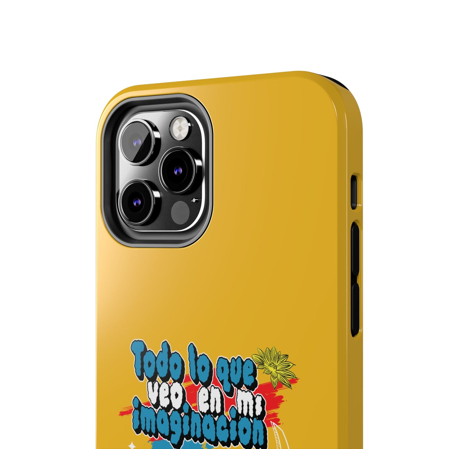 Funda para teléfono "Todo lo que veo en mi imaginación" - Amarillo