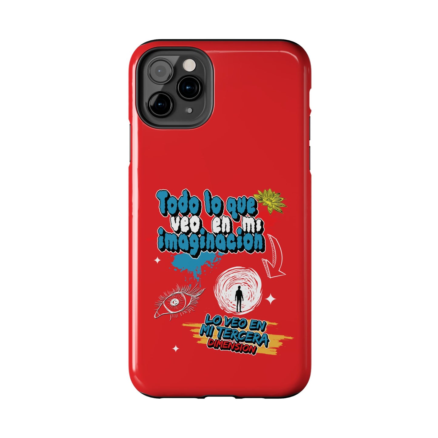 Funda para teléfono "Todo lo que veo en mi imaginación" - Rojo