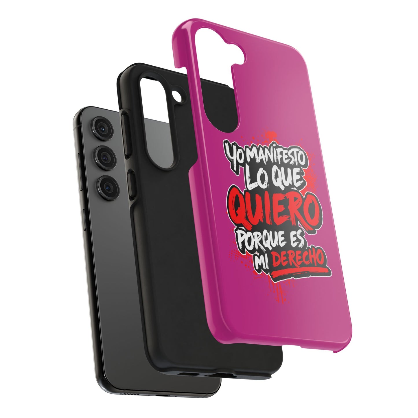 Funda para teléfono "Yo manifiesto lo que quiero" - Fucsia