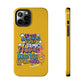 Funda para teléfono "Yo vivo en propio espacio y tiempo" - Amarillo