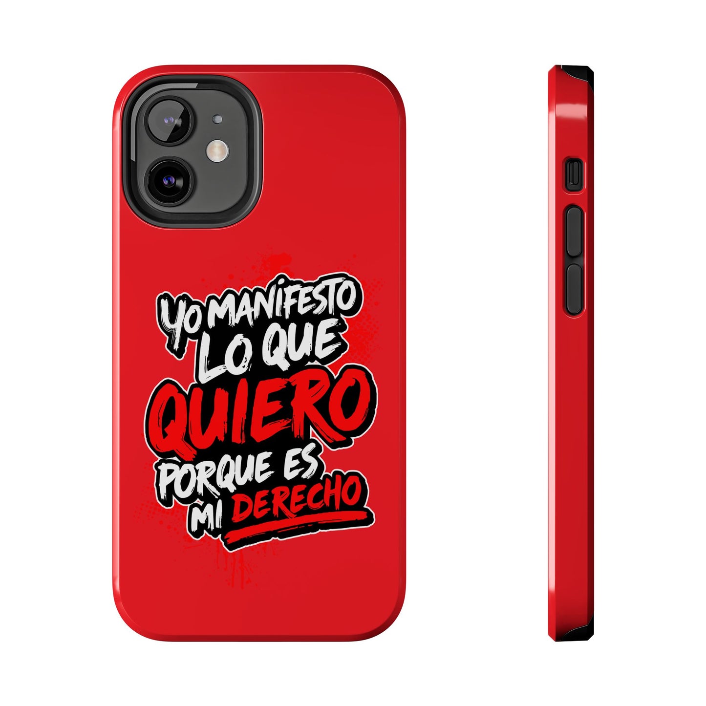 Funda para teléfono "Yo manifiesto lo que quiero" - Rojo