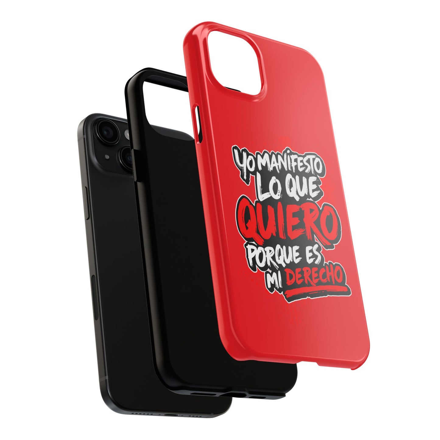 Funda para teléfono "Yo manifiesto lo que quiero" - Rojo