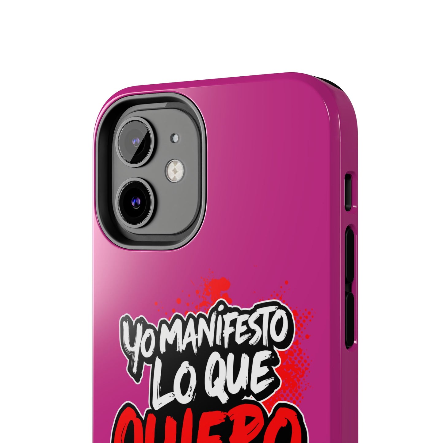 Funda para teléfono "Yo manifiesto lo que quiero" - Fucsia