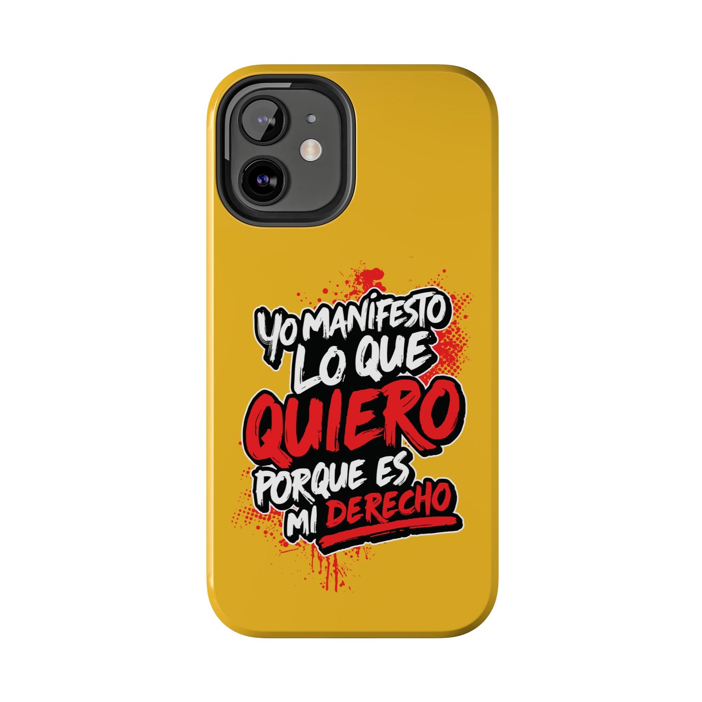 Funda para teléfono "Yo manifiesto lo que quiero" - Amarillo