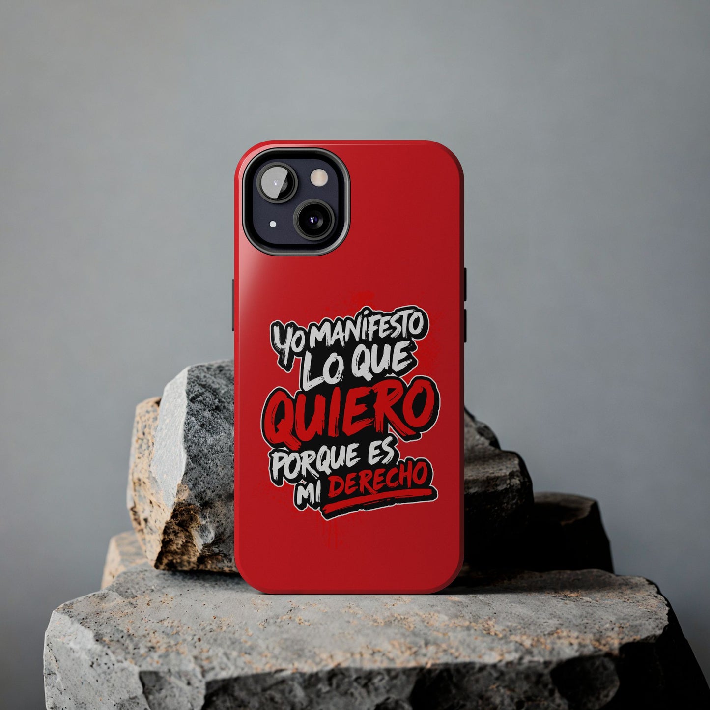 Funda para teléfono "Yo manifiesto lo que quiero" - Rojo