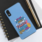 Funda para teléfono "Yo vivo en propio espacio y tiempo" - Celeste