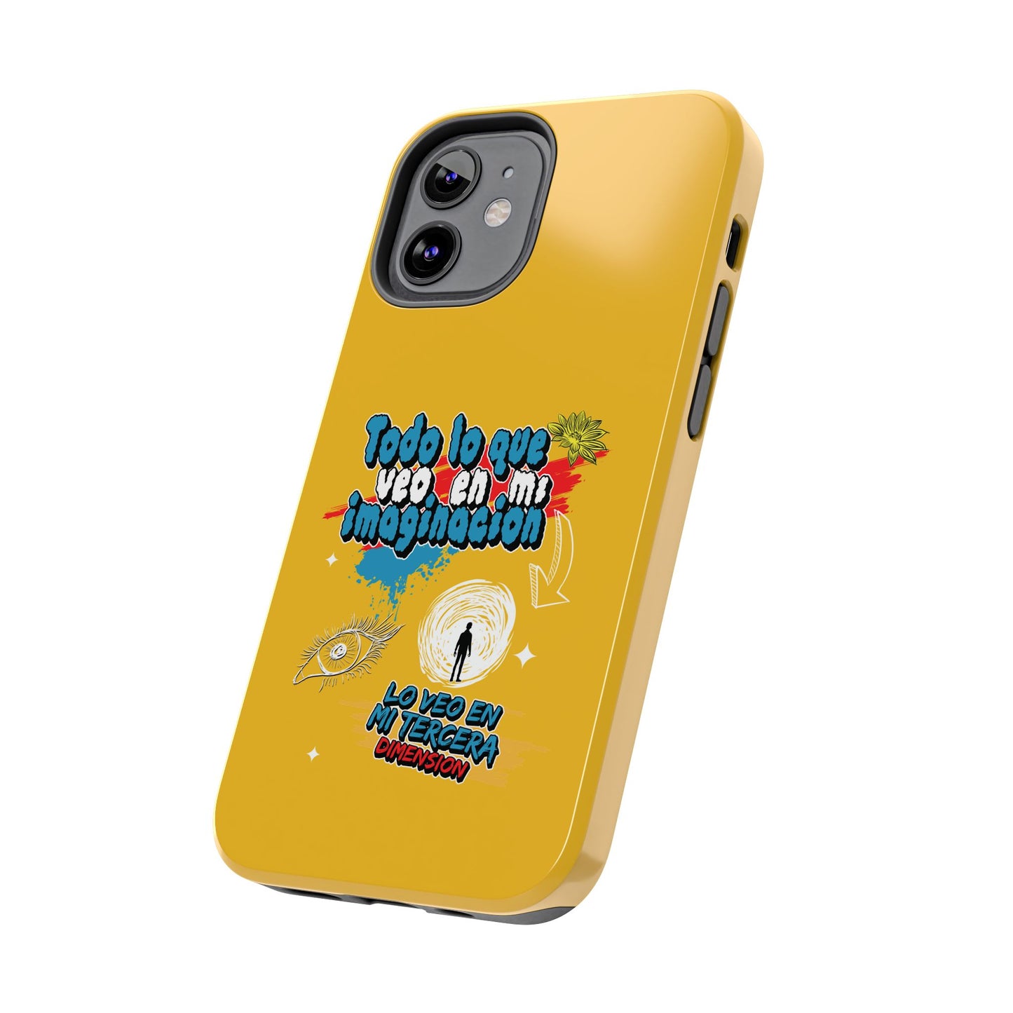 Funda para teléfono "Todo lo que veo en mi imaginación" - Amarillo