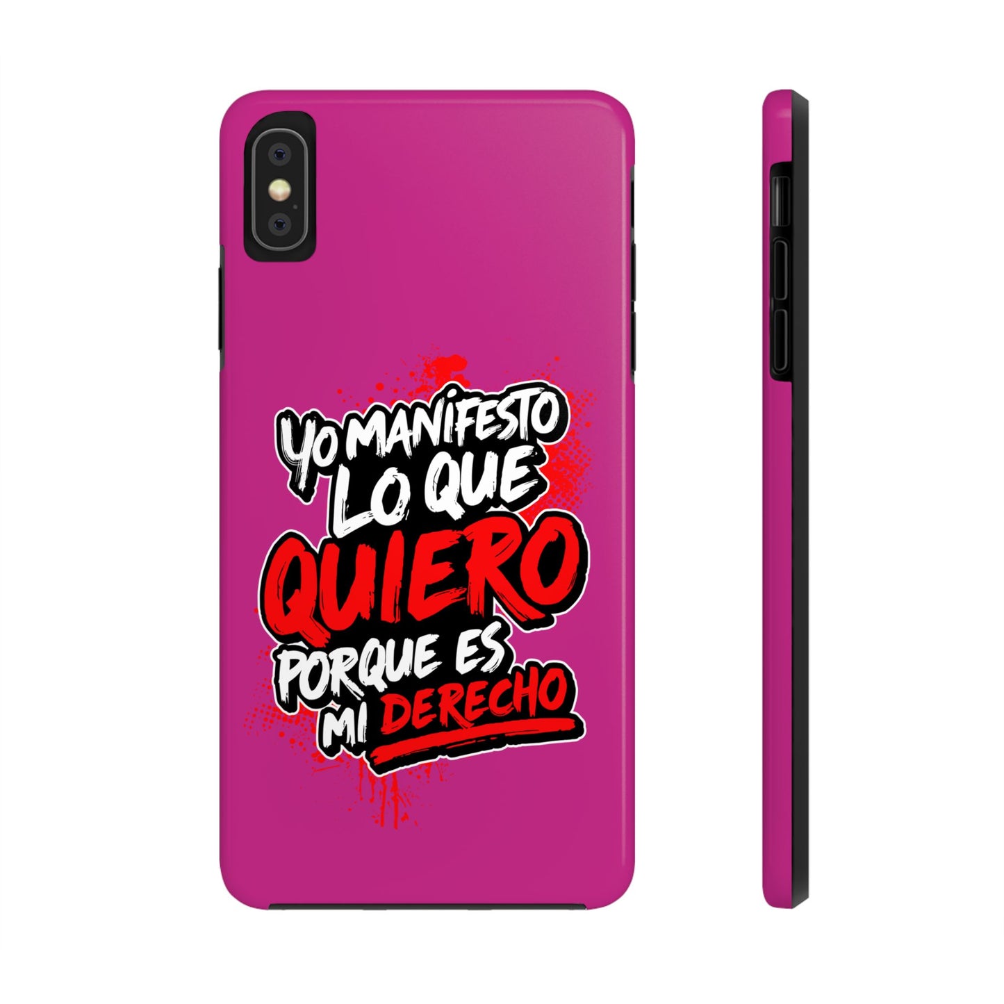 Funda para teléfono "Yo manifiesto lo que quiero" - Fucsia