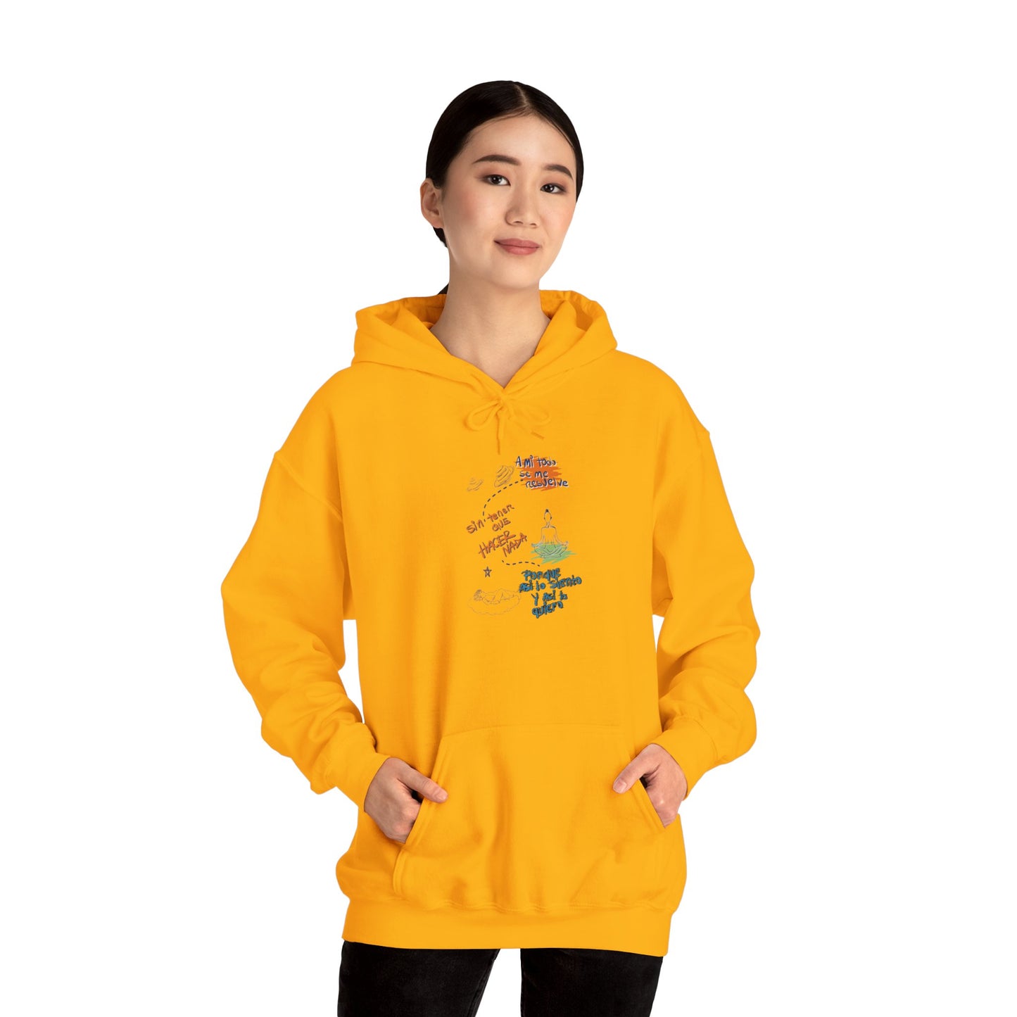 Sudadera con capucha unisex Heavy Blend™ - "A mi todo se me resuelve"