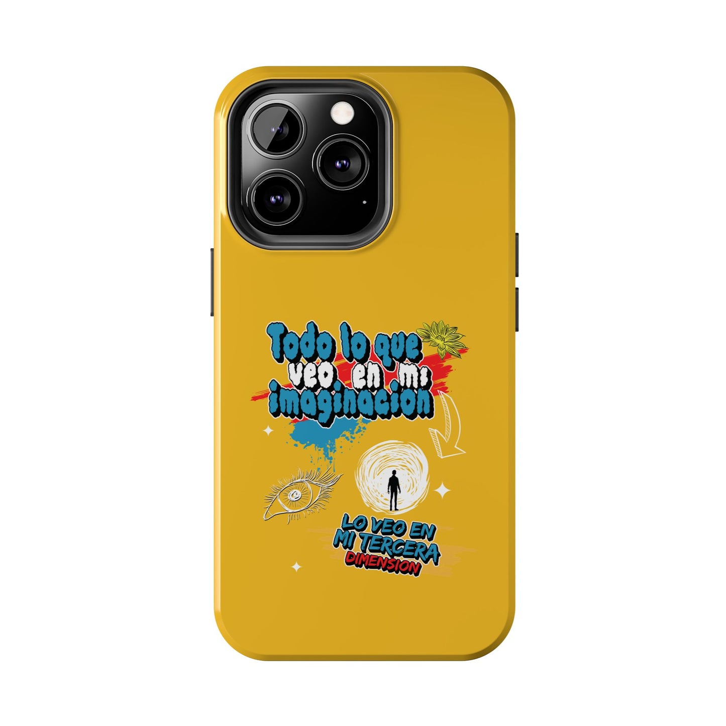 Funda para teléfono "Todo lo que veo en mi imaginación" - Amarillo