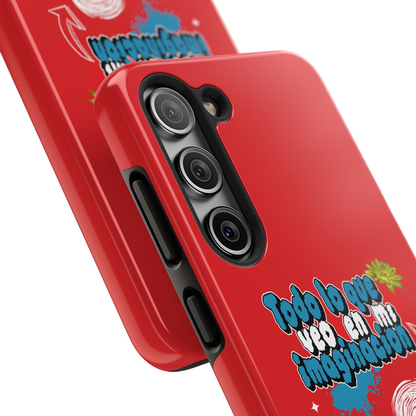 Funda para teléfono "Todo lo que veo en mi imaginación" - Rojo