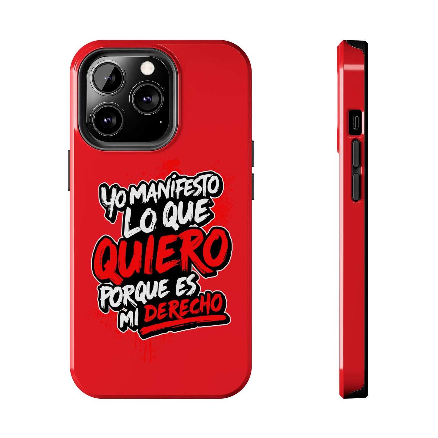 Funda para teléfono "Yo manifiesto lo que quiero" - Rojo