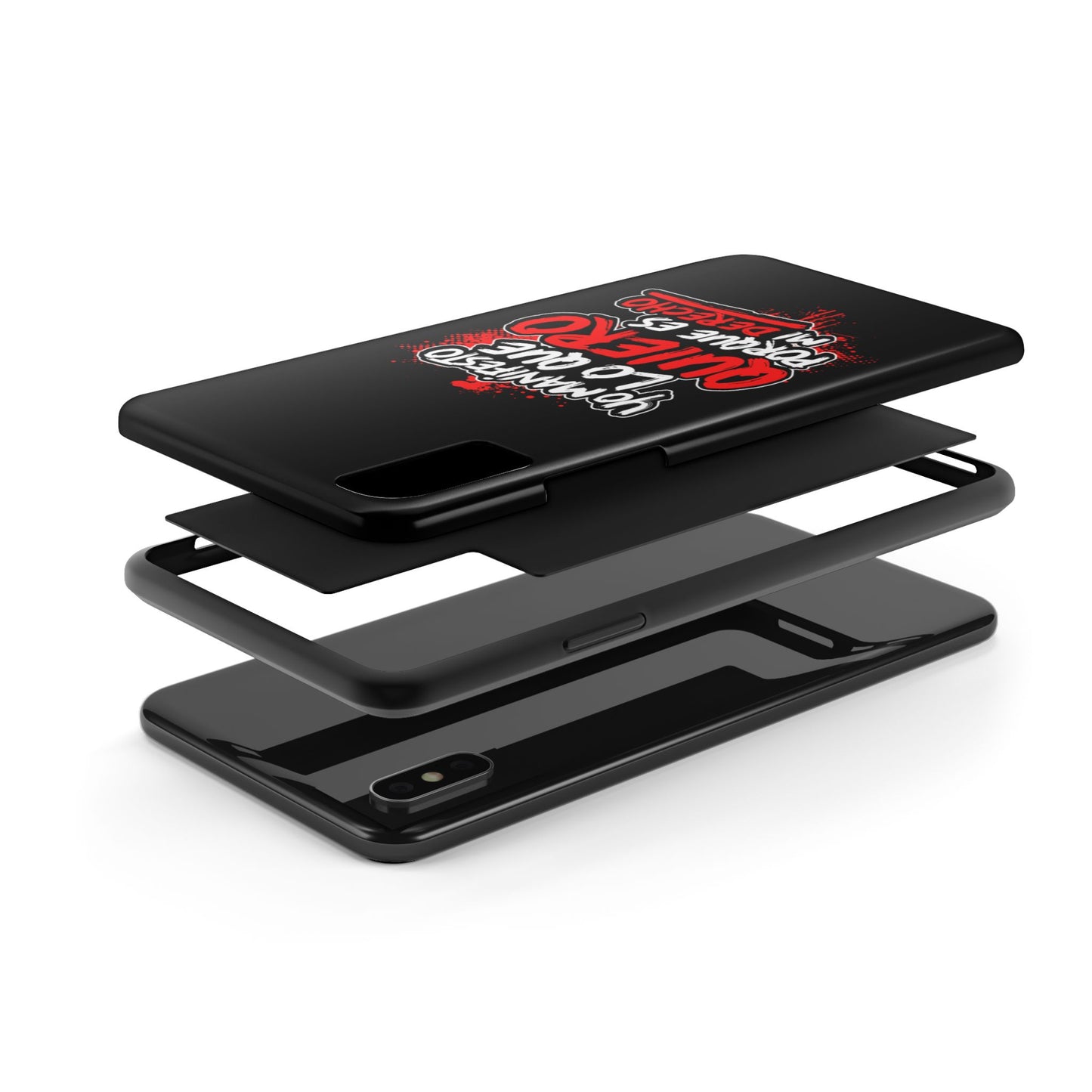 Funda para teléfono "Yo manifiesto lo que quiero" - Negro
