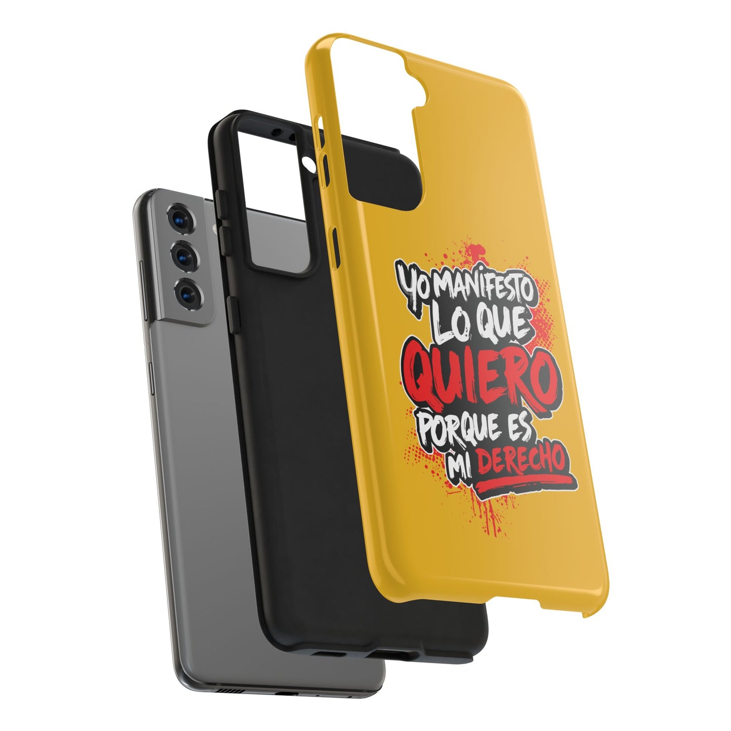 Funda para teléfono "Yo manifiesto lo que quiero" - Amarillo