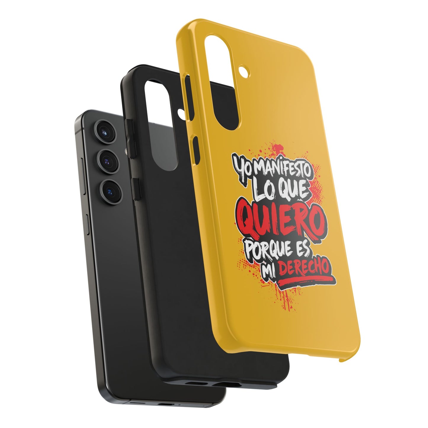 Funda para teléfono "Yo manifiesto lo que quiero" - Amarillo