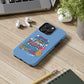 Funda para teléfono "Yo vivo en propio espacio y tiempo" - Celeste