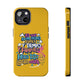 Funda para teléfono "Yo vivo en propio espacio y tiempo" - Amarillo