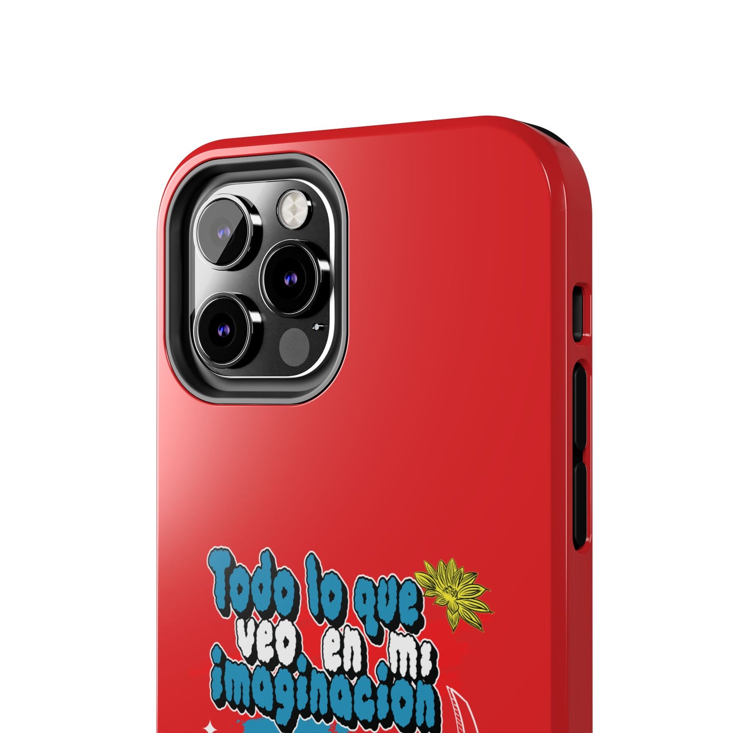 Funda para teléfono "Todo lo que veo en mi imaginación" - Rojo