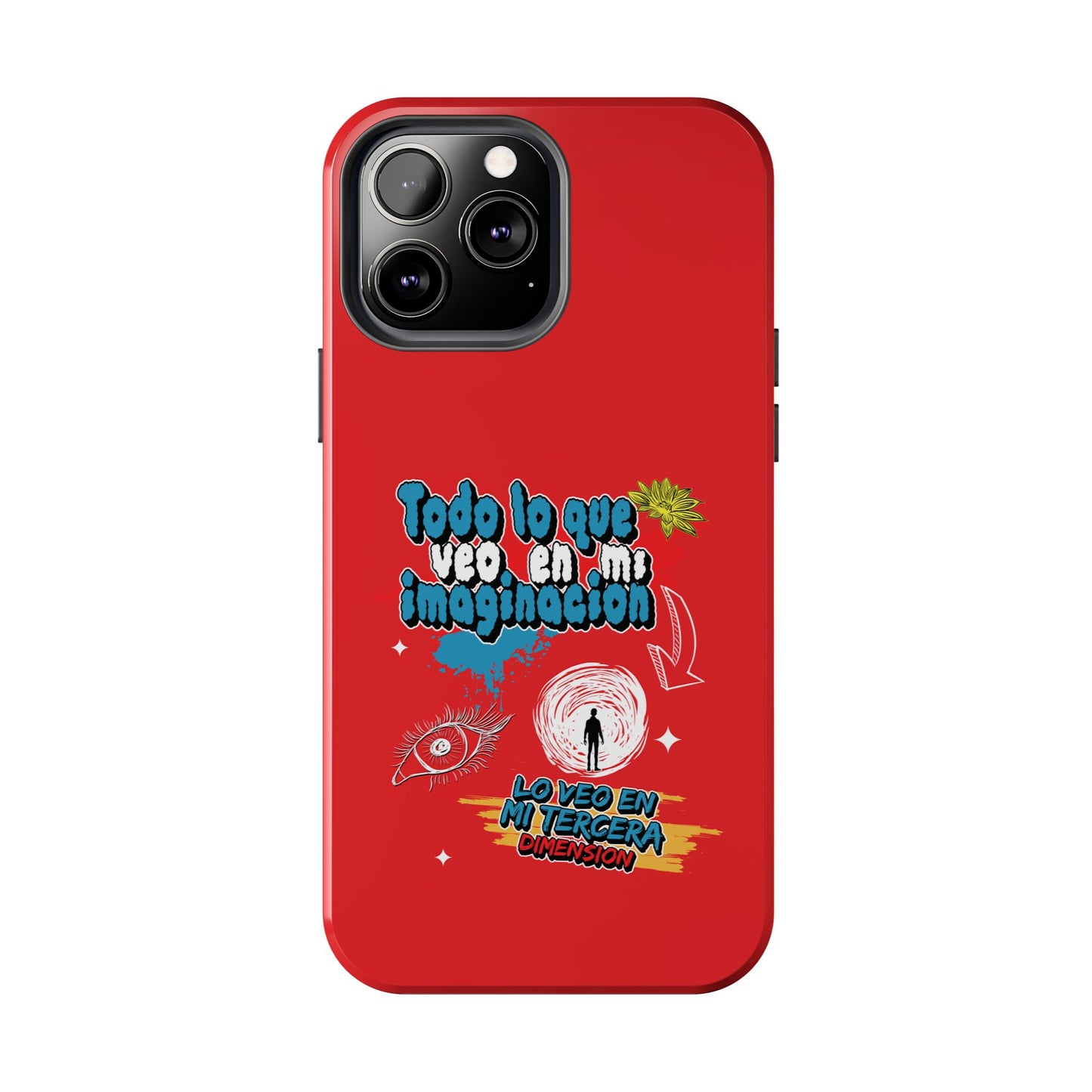 Funda para teléfono "Todo lo que veo en mi imaginación" - Rojo