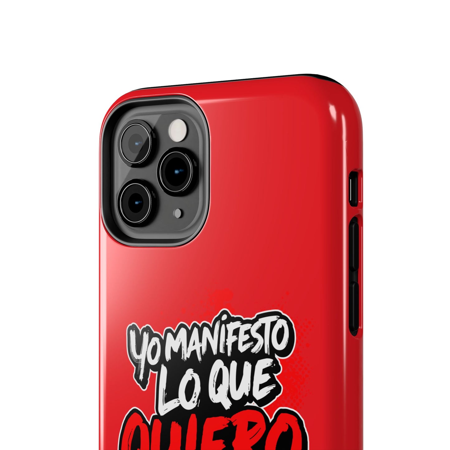 Funda para teléfono "Yo manifiesto lo que quiero" - Rojo