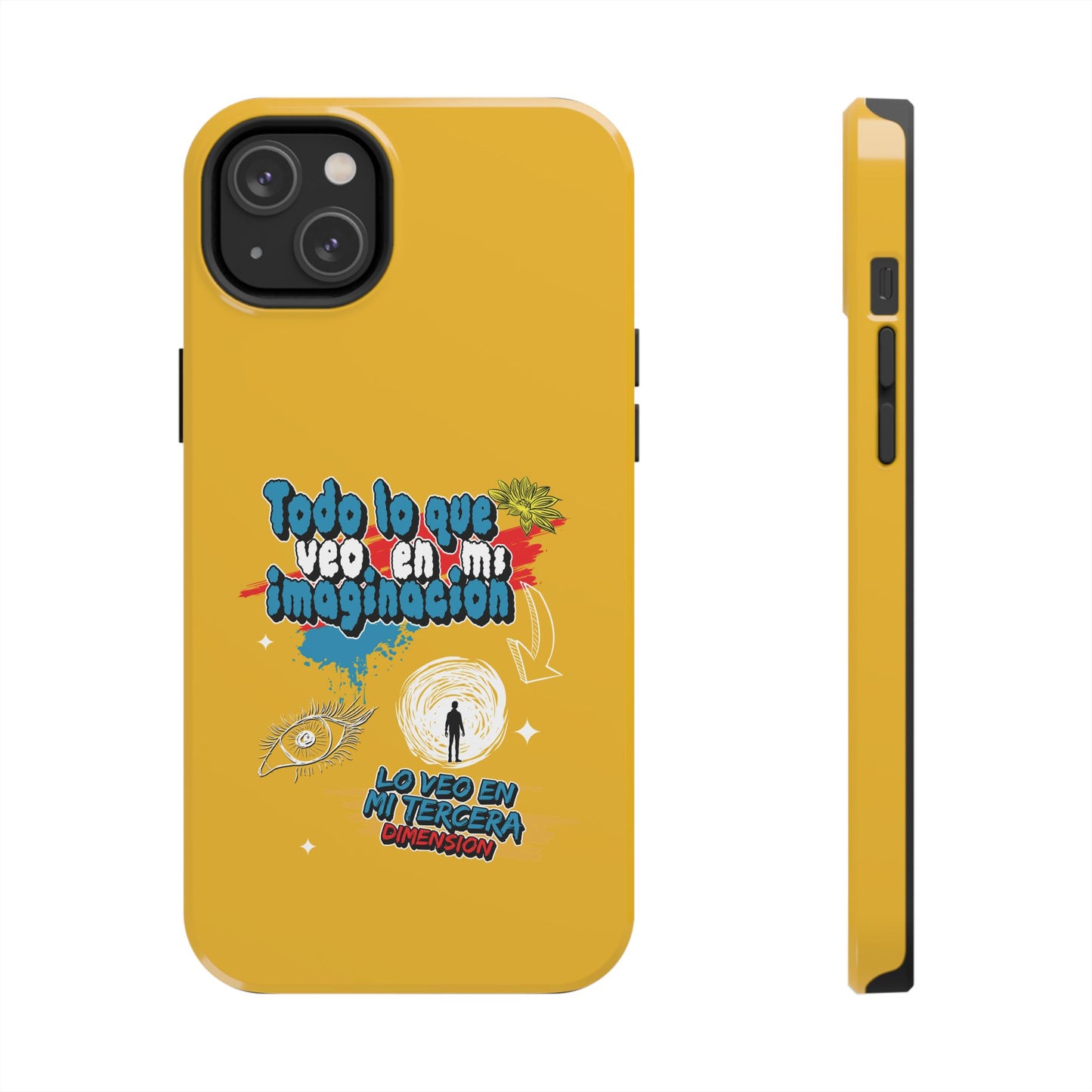 Funda para teléfono "Todo lo que veo en mi imaginación" - Amarillo