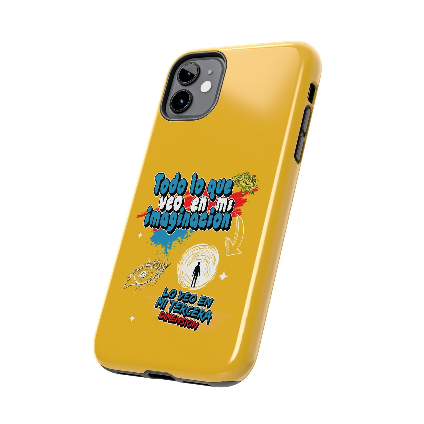 Funda para teléfono "Todo lo que veo en mi imaginación" - Amarillo