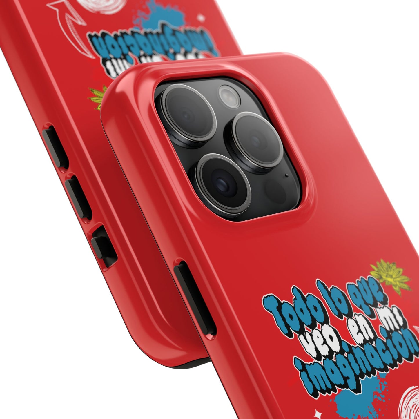 Funda para teléfono "Todo lo que veo en mi imaginación" - Rojo