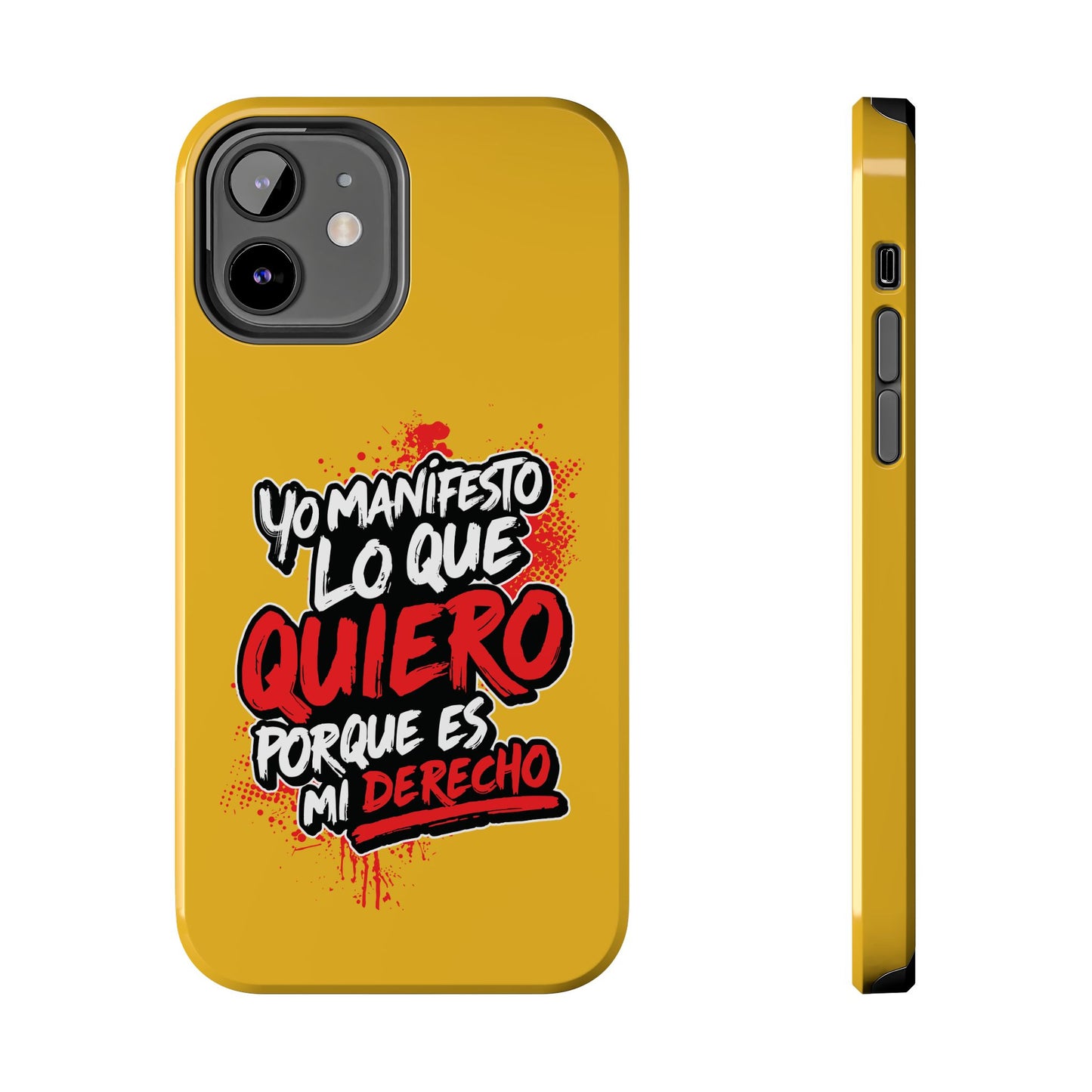 Funda para teléfono "Yo manifiesto lo que quiero" - Amarillo