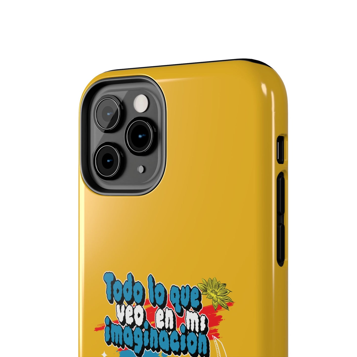 Funda para teléfono "Todo lo que veo en mi imaginación" - Amarillo