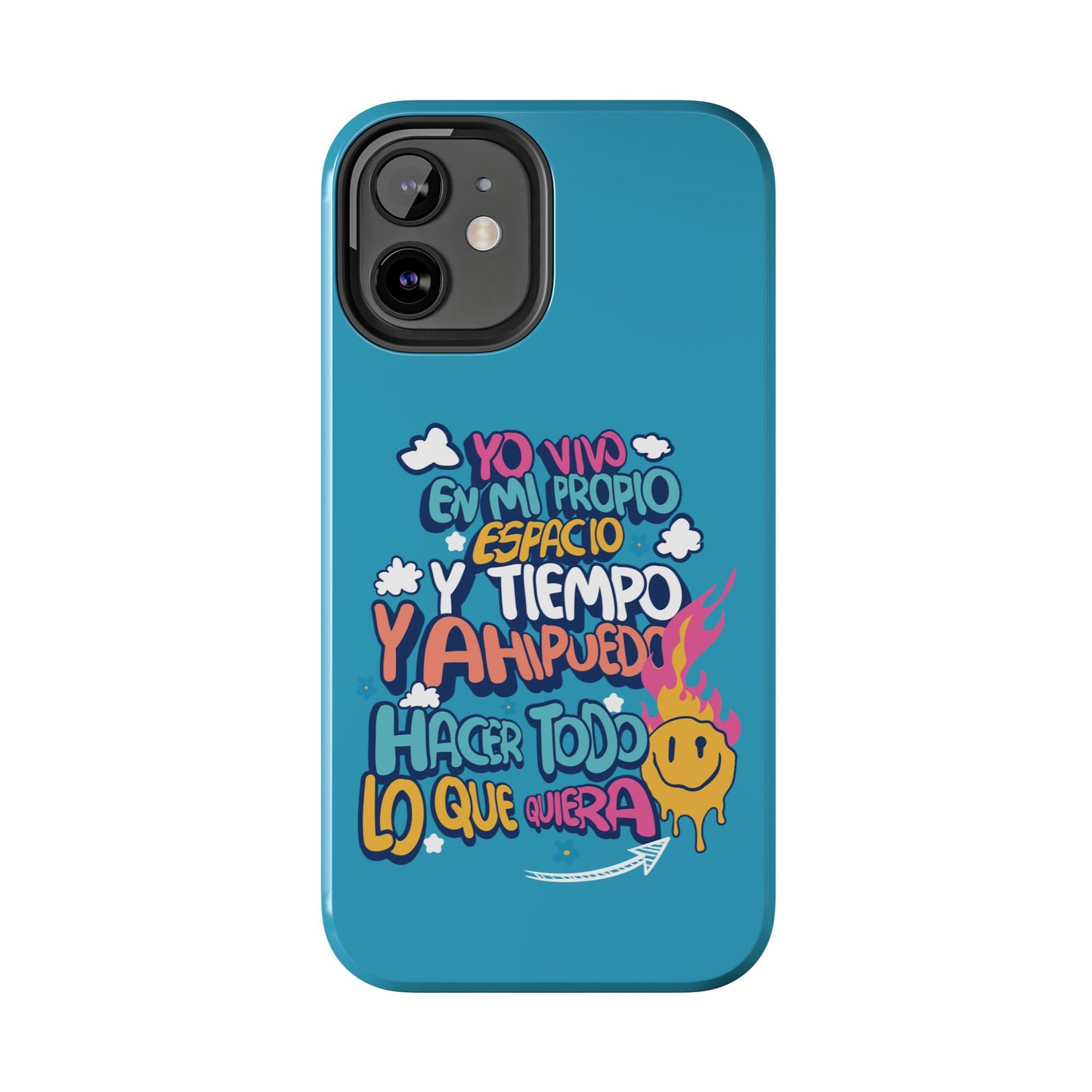 Funda para teléfono "Yo vivo en propio espacio y tiempo" - Turquesa