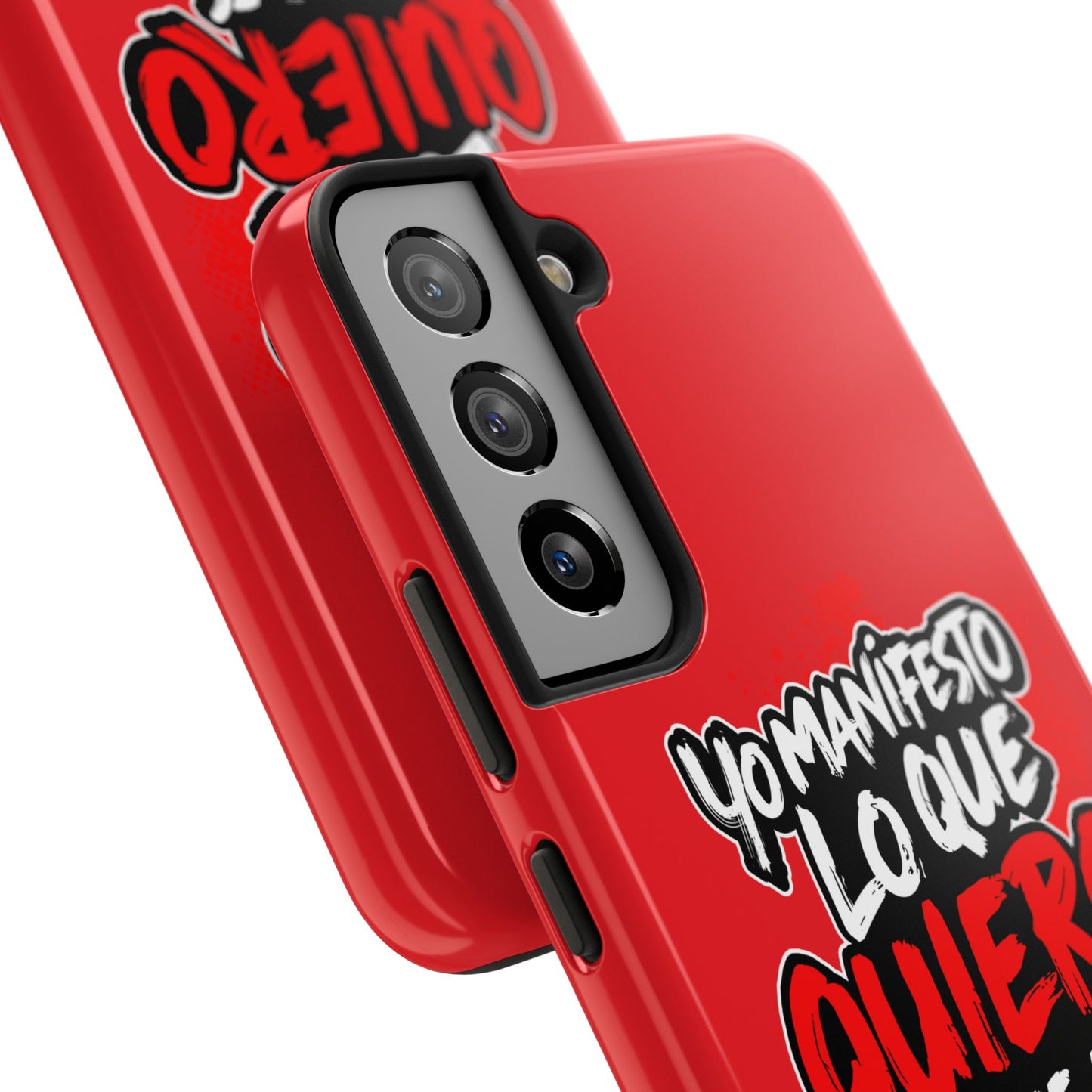 Funda para teléfono "Yo manifiesto lo que quiero" - Rojo