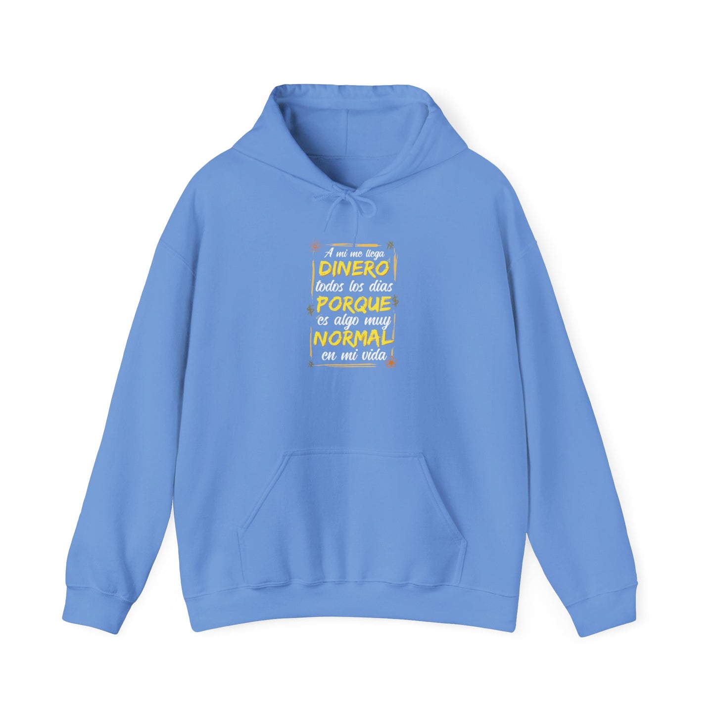 Sudadera con capucha unisex Heavy Blend™ - "A mí el dinero me llega todos los días"