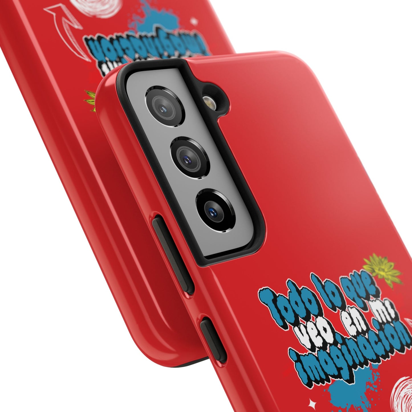 Funda para teléfono "Todo lo que veo en mi imaginación" - Rojo