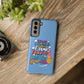 Funda para teléfono "Yo vivo en propio espacio y tiempo" - Celeste