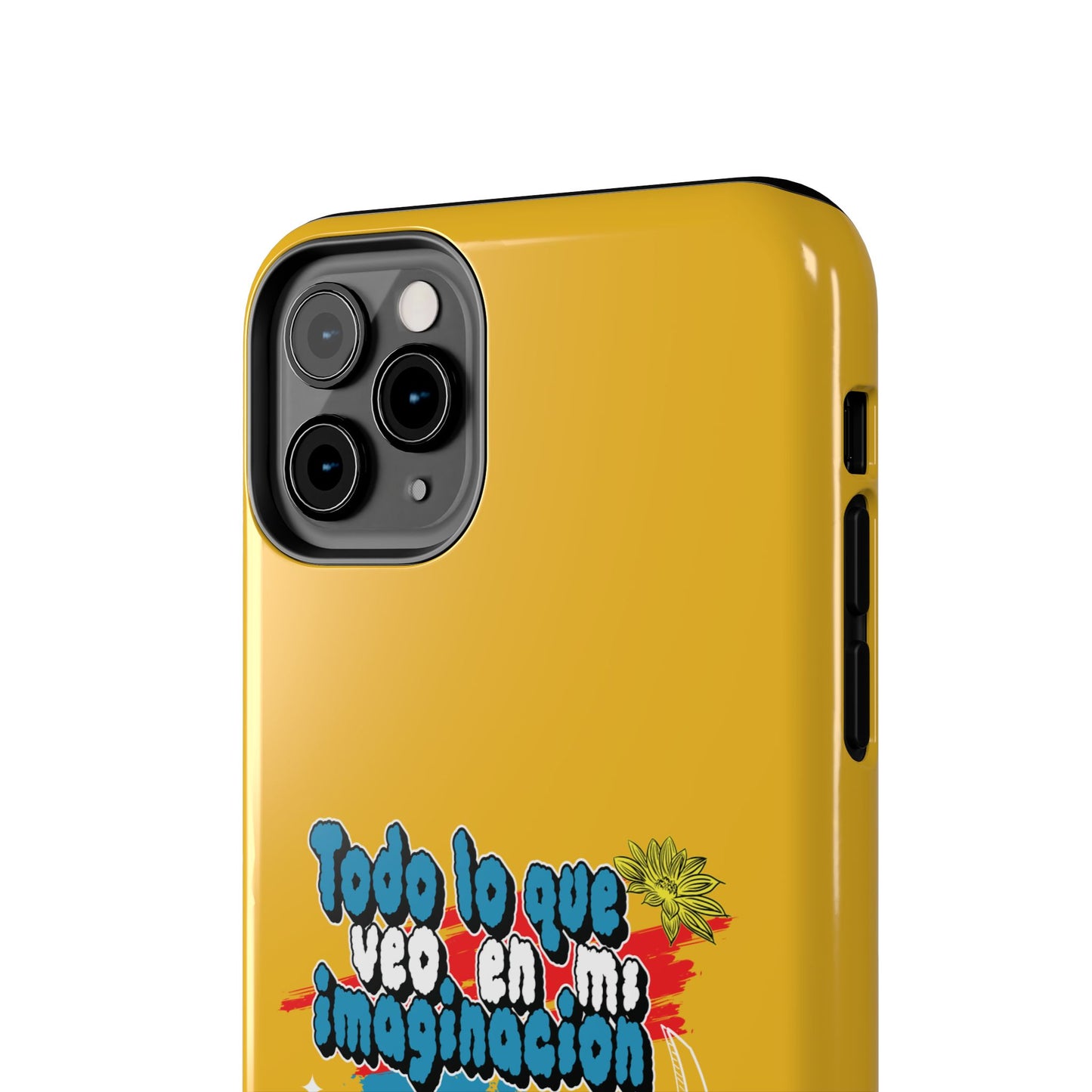 Funda para teléfono "Todo lo que veo en mi imaginación" - Amarillo