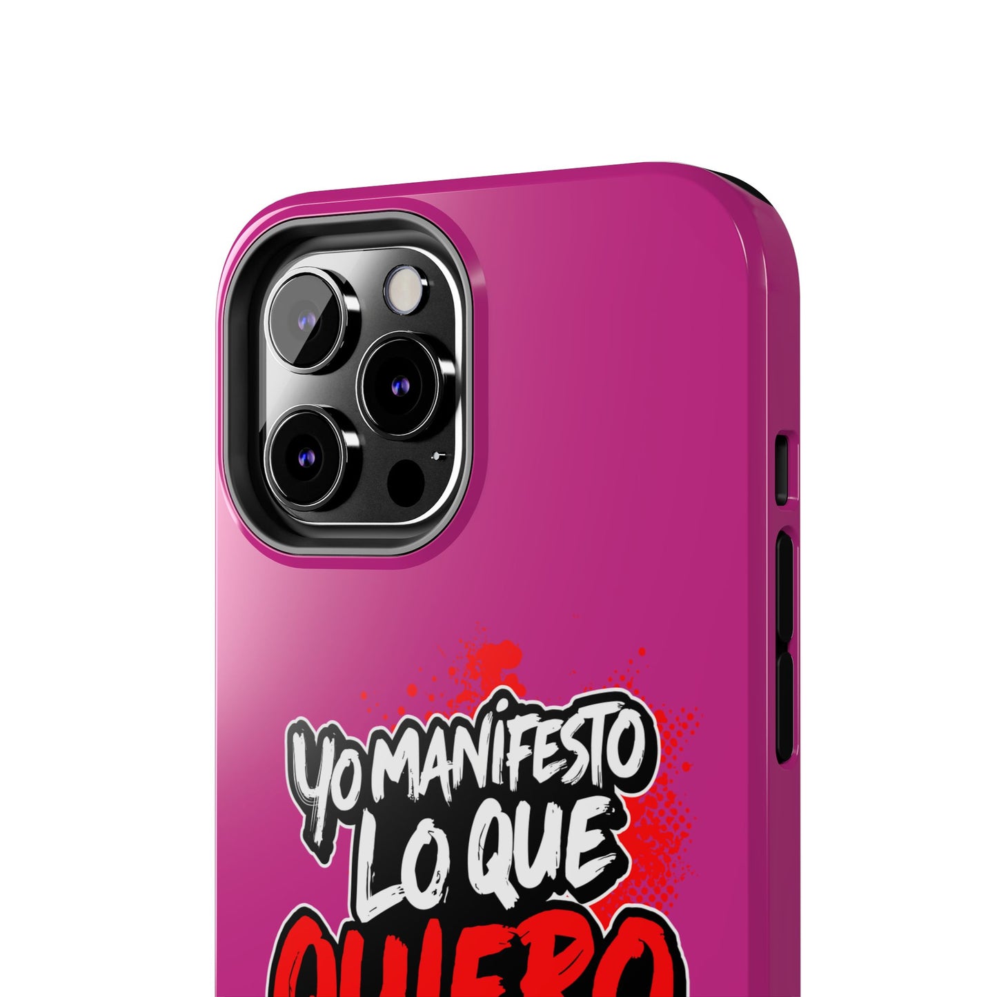 Funda para teléfono "Yo manifiesto lo que quiero" - Fucsia