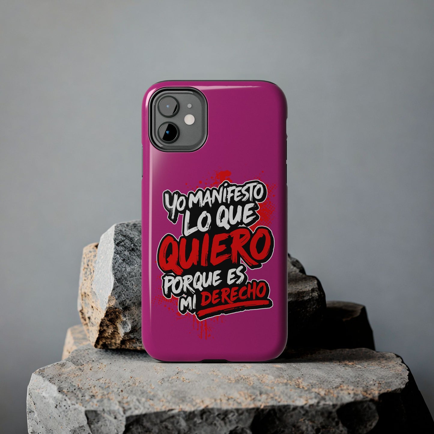 Funda para teléfono "Yo manifiesto lo que quiero" - Fucsia