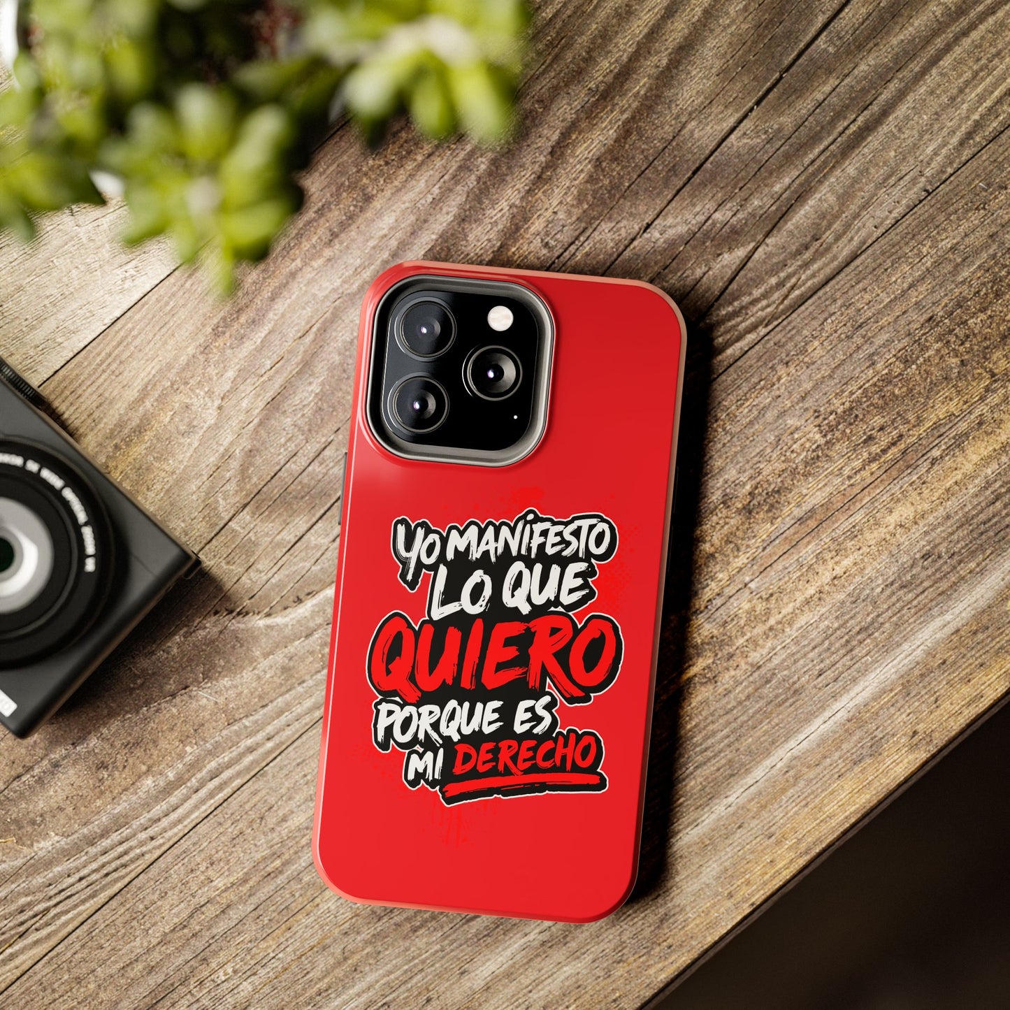 Funda para teléfono "Yo manifiesto lo que quiero" - Rojo