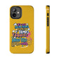 Funda para teléfono "Yo vivo en propio espacio y tiempo" - Amarillo