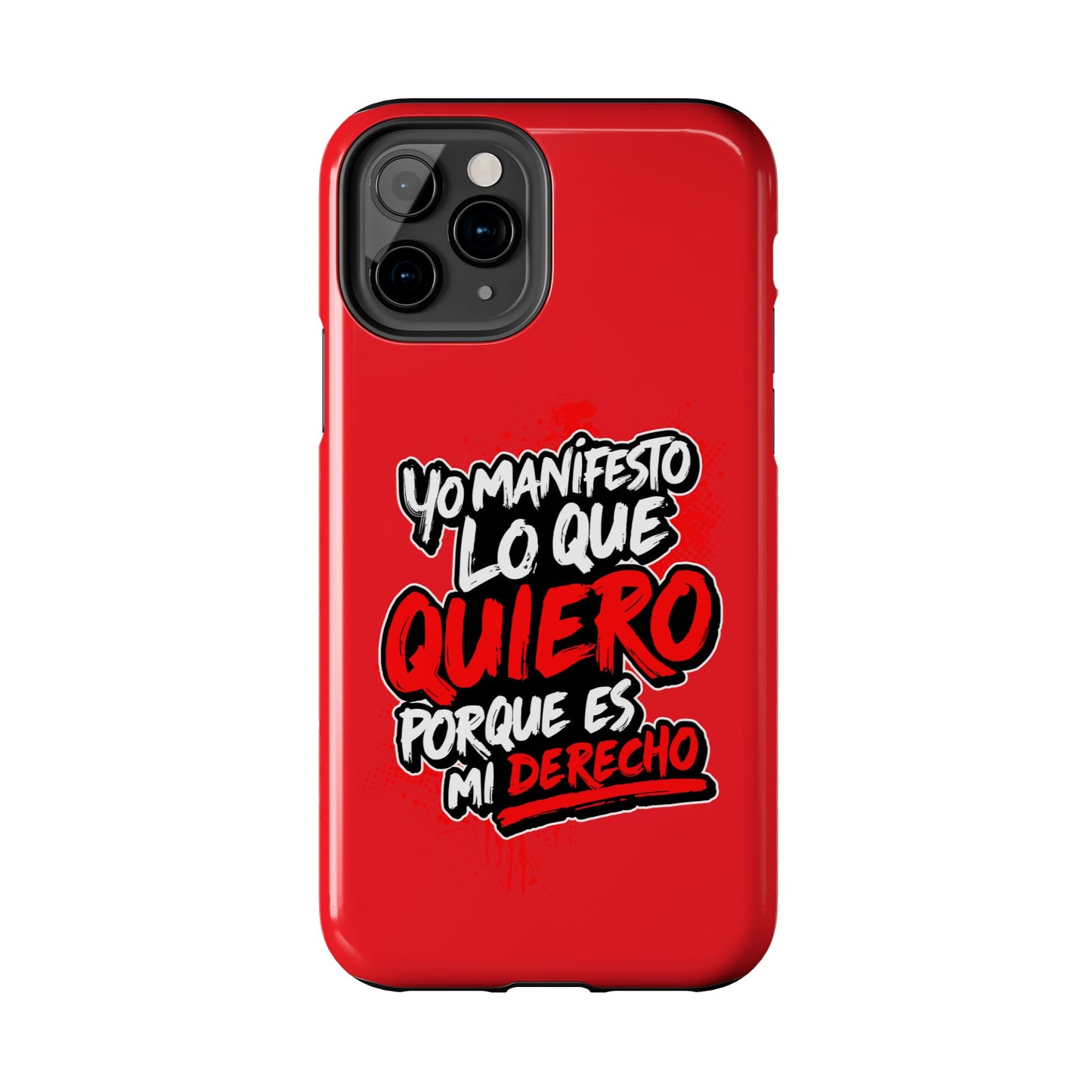 Funda para teléfono "Yo manifiesto lo que quiero" - Rojo