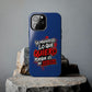Funda para teléfono "Yo manifiesto lo que quiero" - Azul