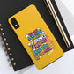 Funda para teléfono "Yo vivo en propio espacio y tiempo" - Amarillo