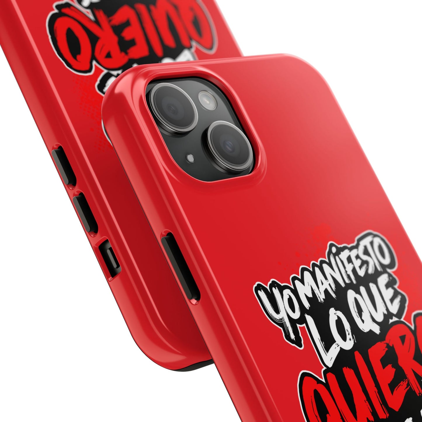 Funda para teléfono "Yo manifiesto lo que quiero" - Rojo