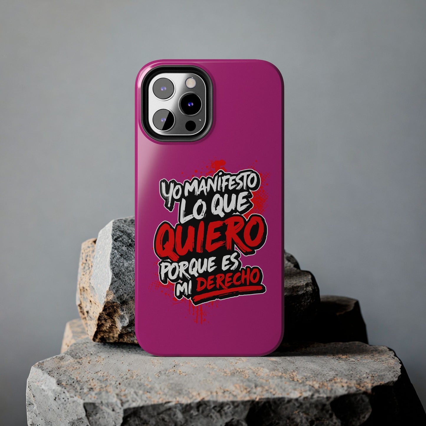 Funda para teléfono "Yo manifiesto lo que quiero" - Fucsia