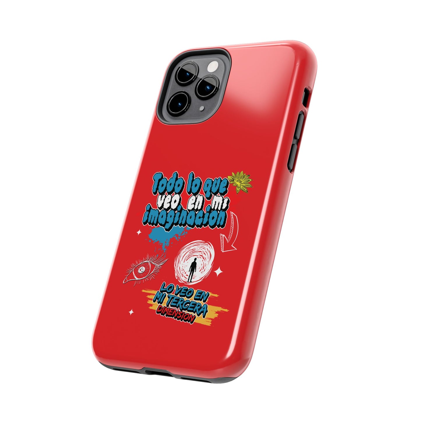 Funda para teléfono "Todo lo que veo en mi imaginación" - Rojo