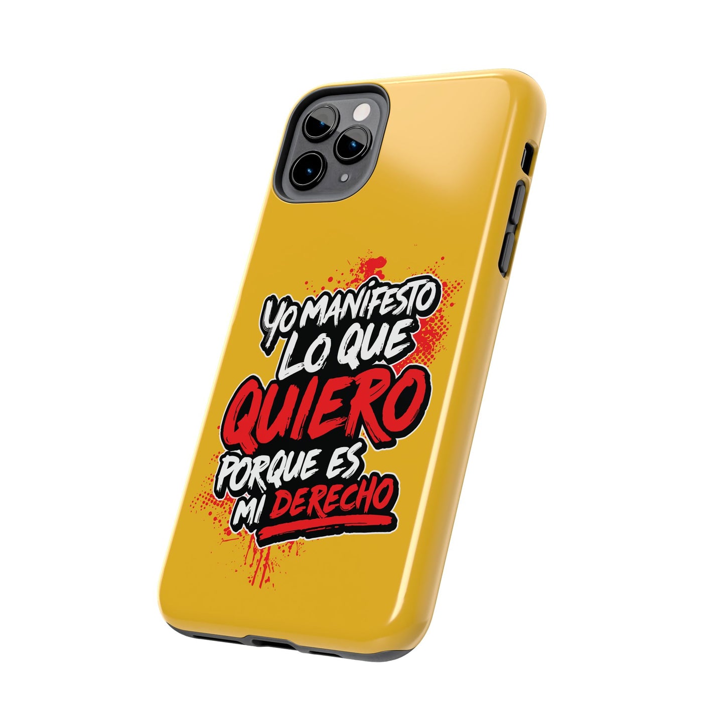 Funda para teléfono "Yo manifiesto lo que quiero" - Amarillo