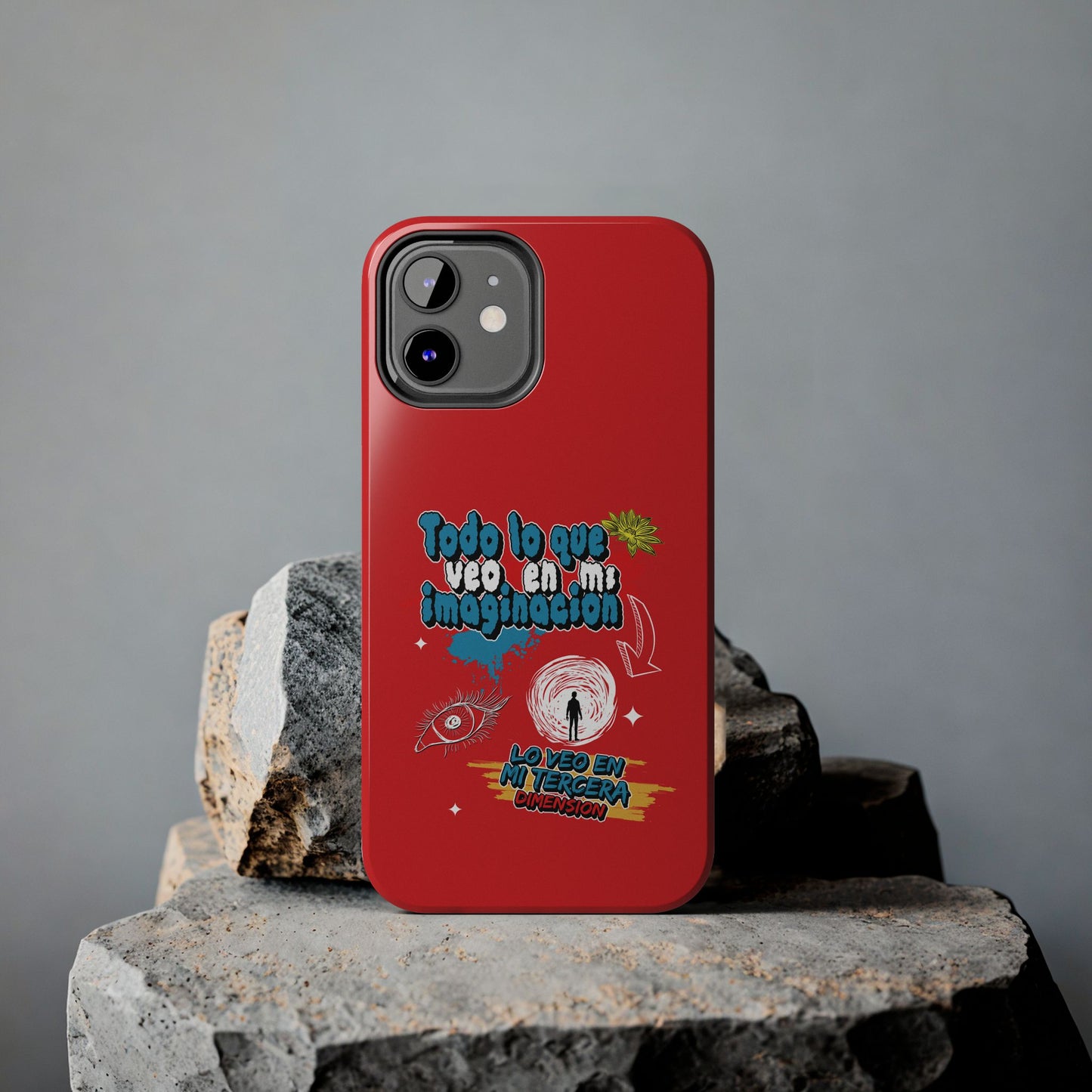 Funda para teléfono "Todo lo que veo en mi imaginación" - Rojo