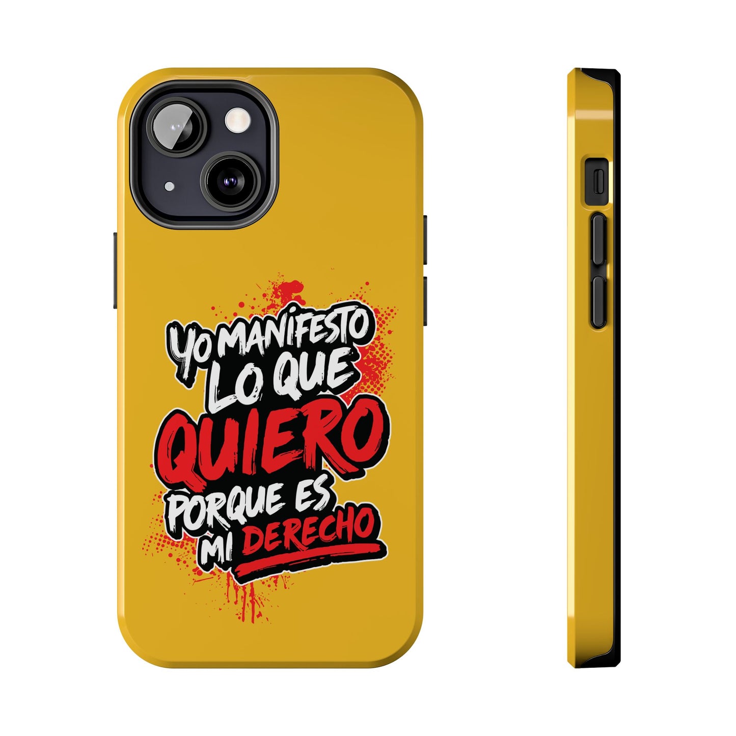 Funda para teléfono "Yo manifiesto lo que quiero" - Amarillo