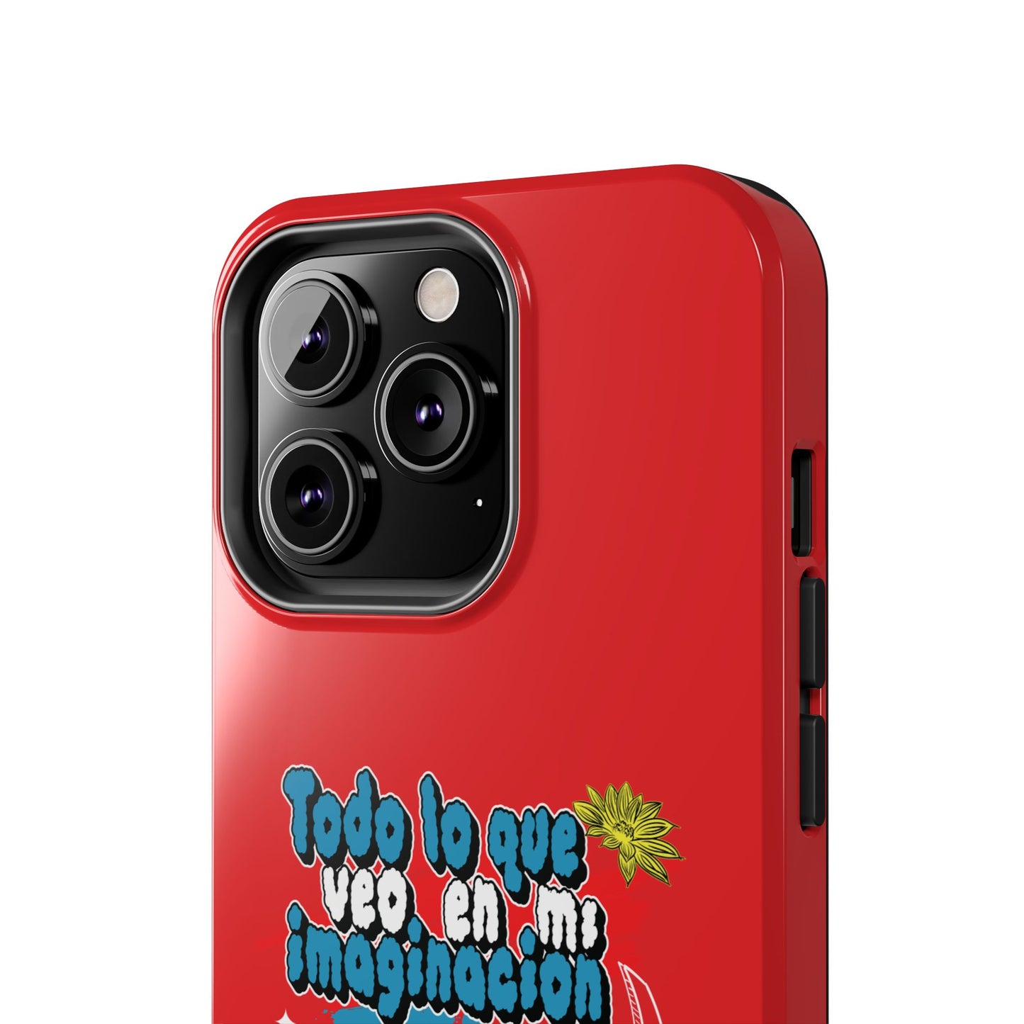 Funda para teléfono "Todo lo que veo en mi imaginación" - Rojo